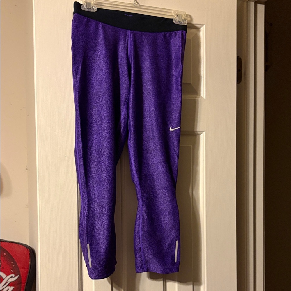 Nike Dri-Fit Purple and Black Workout Pants Size Small EUC